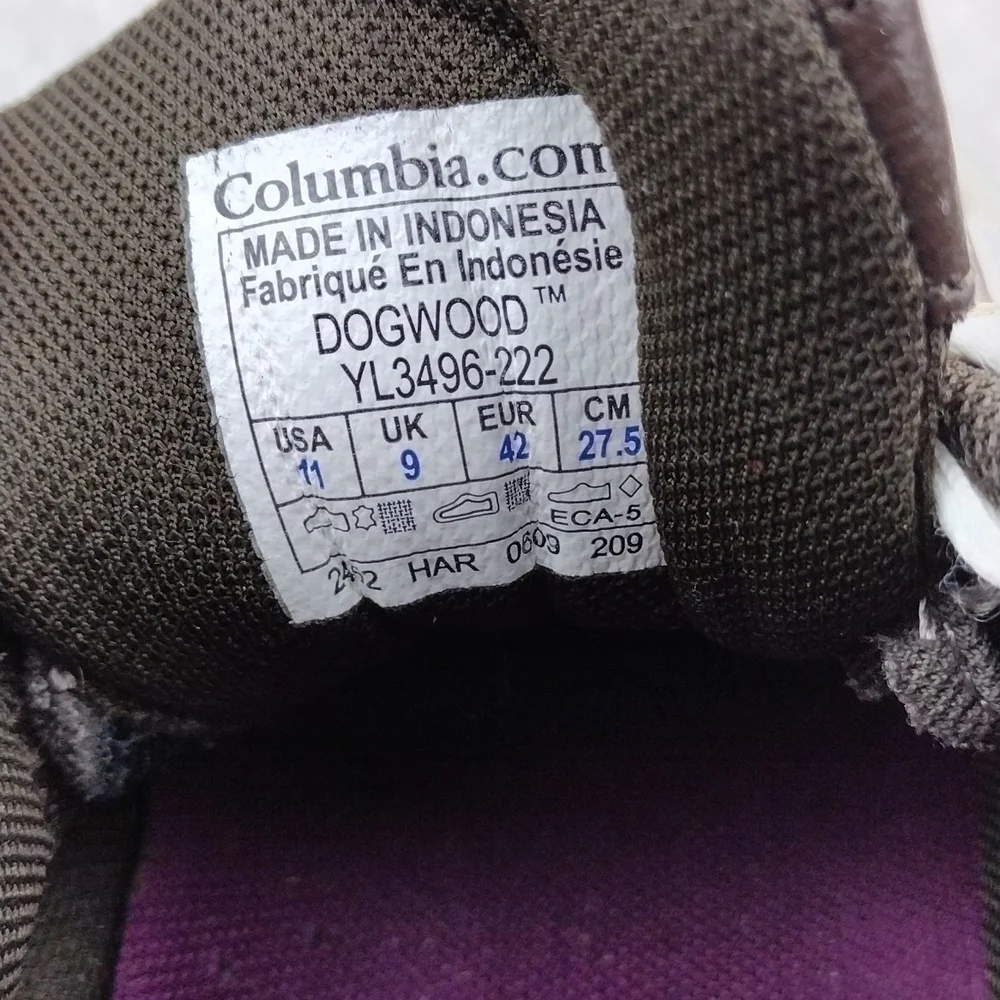 Columbia Dogwood Contour Comfort Gray Mesh Suede Leather Lace Up Hiking Sneaker